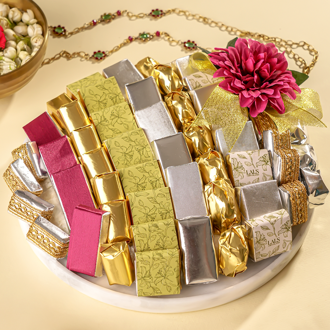 White Marble Ruby Chocolate Platter