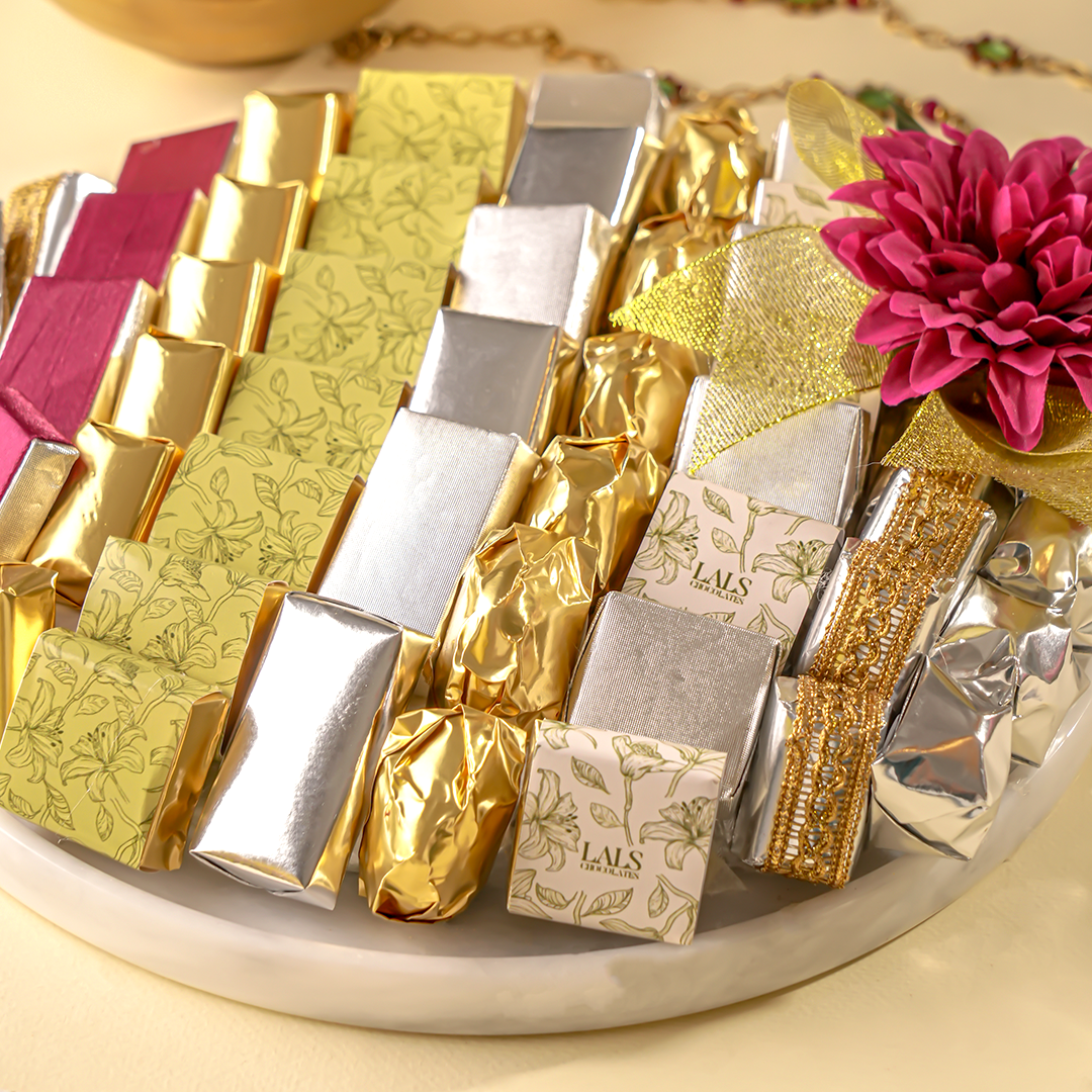 White Marble Ruby Chocolate Platter